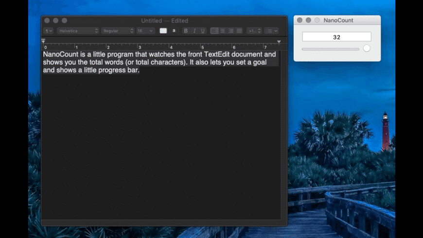 count words in text editor for mac
